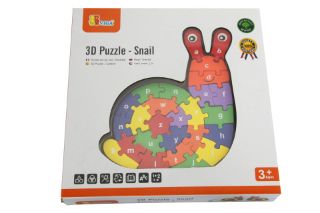 Obrázek z Puzzle dřevo - Šnek s písmenky                                      
